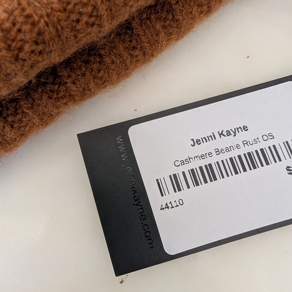 Jenni Kayne Rust Brown Ribbed Beanie Cashmere - Picture 5 of 7